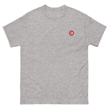 T-shirt classique unisexe drapeau brodé Tunisie – Rond gris sport — vue de face