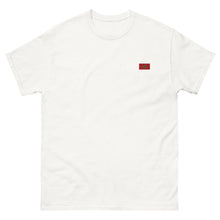 T-shirt classique unisexe drapeau brodé Maroc – Rectangulaire blanc — vue de face