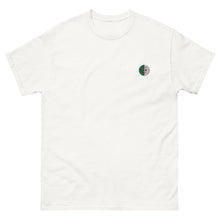 T-shirt classique unisexe drapeau brodé Algérie – Rond blanc — vue de face