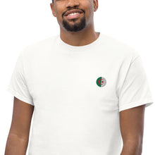 T-shirt classique unisexe drapeau brodé Algérie – Rond blanc