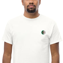 T-shirt classique unisexe drapeau brodé Algérie – Rond blanc