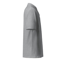 Polo piqué unisexe drapeau brodé Berbère gris sport