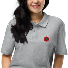 Polo piqué unisexe drapeau brodé Maroc – Rond gris sport