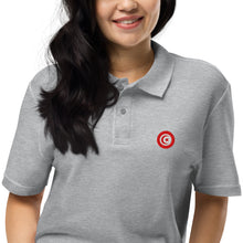 Polo piqué unisexe drapeau brodé Tunisie – Rond gris sport