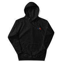 Sweat à capuche premium France brodé unisexe – Coton noir — vue de face