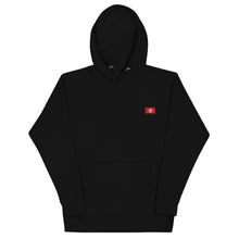 Sweat à capuche premium Tunisie brodé unisexe – Coton noir — vue de face