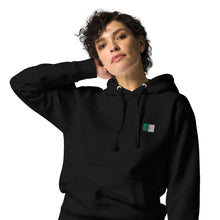 Sweat à capuche premium Algérie brodé unisexe – Coton noir