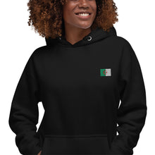 Sweat à capuche premium Algérie brodé unisexe – Coton noir