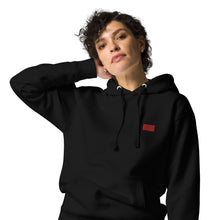 Sweat à capuche premium Maroc brodé unisexe – Coton noir