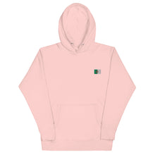 Sweat à capuche premium Algérie brodé unisexe – Coton rose clair — vue de face