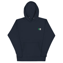 Sweat à capuche premium Algérie brodé unisexe – Coton bleu marine — vue de face
