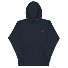 Sweat à capuche premium Maroc brodé unisexe – Coton bleu marine — vue de face