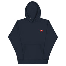 Sweat à capuche premium Tunisie brodé unisexe – Coton bleu marine — vue de face