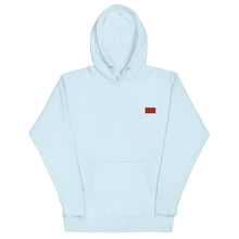 Sweat à capuche premium Maroc brodé unisexe – Coton bleu ciel — vue de face