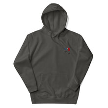 Sweat à capuche premium France brodé unisexe – Coton noir — vue de face