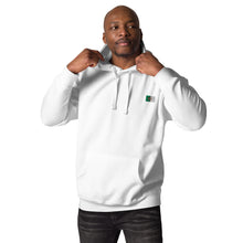 Sweat à capuche premium Algérie brodé unisexe – Coton blanc — vue de face