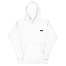 Sweat à capuche premium Maroc brodé unisexe – Coton blanc — vue de face