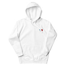 Sweat à capuche premium France brodé unisexe – Coton blanc — vue de face