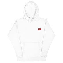 Sweat à capuche premium Tunisie brodé unisexe – Coton blanc — vue de face