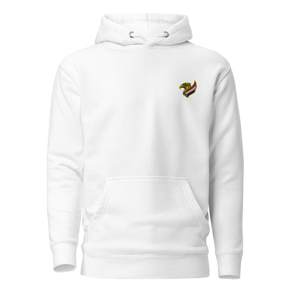 Sweat à Capuche H/F signature Égypte aigle royal brodé blanc