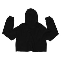 Sweat à Capuche Crop-Top signature lion de l'atlas brodé noir — vue de dos