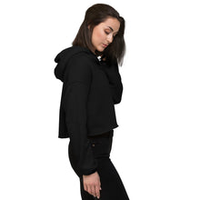 Sweat à Capuche Crop-Top signature France brodé noir — vue avant droite