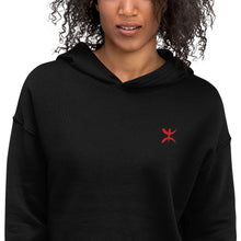 Sweat à Capuche Crop-Top signature Berbère brodé noir