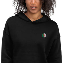 Sweat à Capuche Crop-Top signature Algérie brodé noir