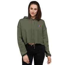 Sweat à Capuche Crop-Top signature France brodé — vue de face