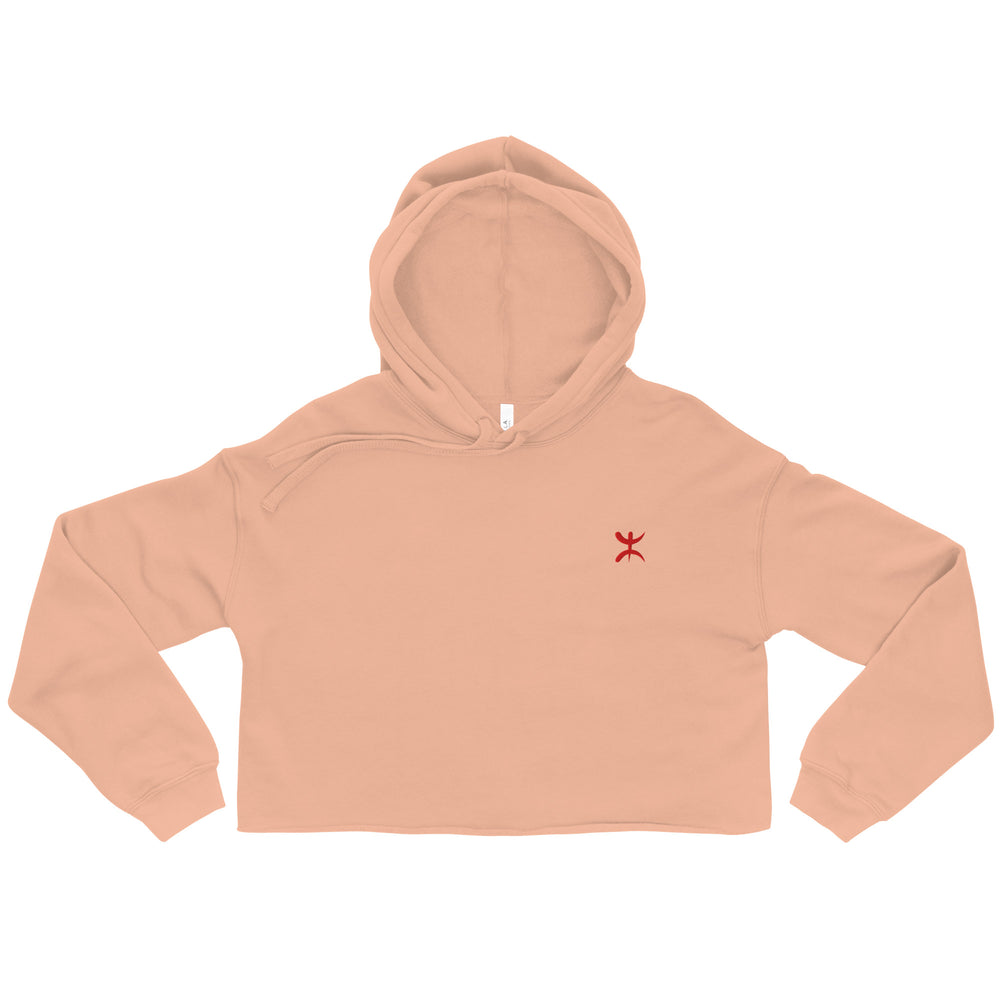 Korte hoodie Signature Berber geborduurd