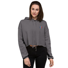 Sweat à Capuche Crop-Top signature France brodé — vue de face