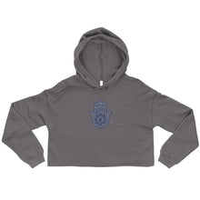 Sweat à Capuche Crop-Top signature Khamsa brodé — vue de face